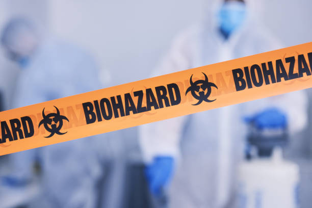 Professional Biohazard Cleanup technician working in Ridge, NY